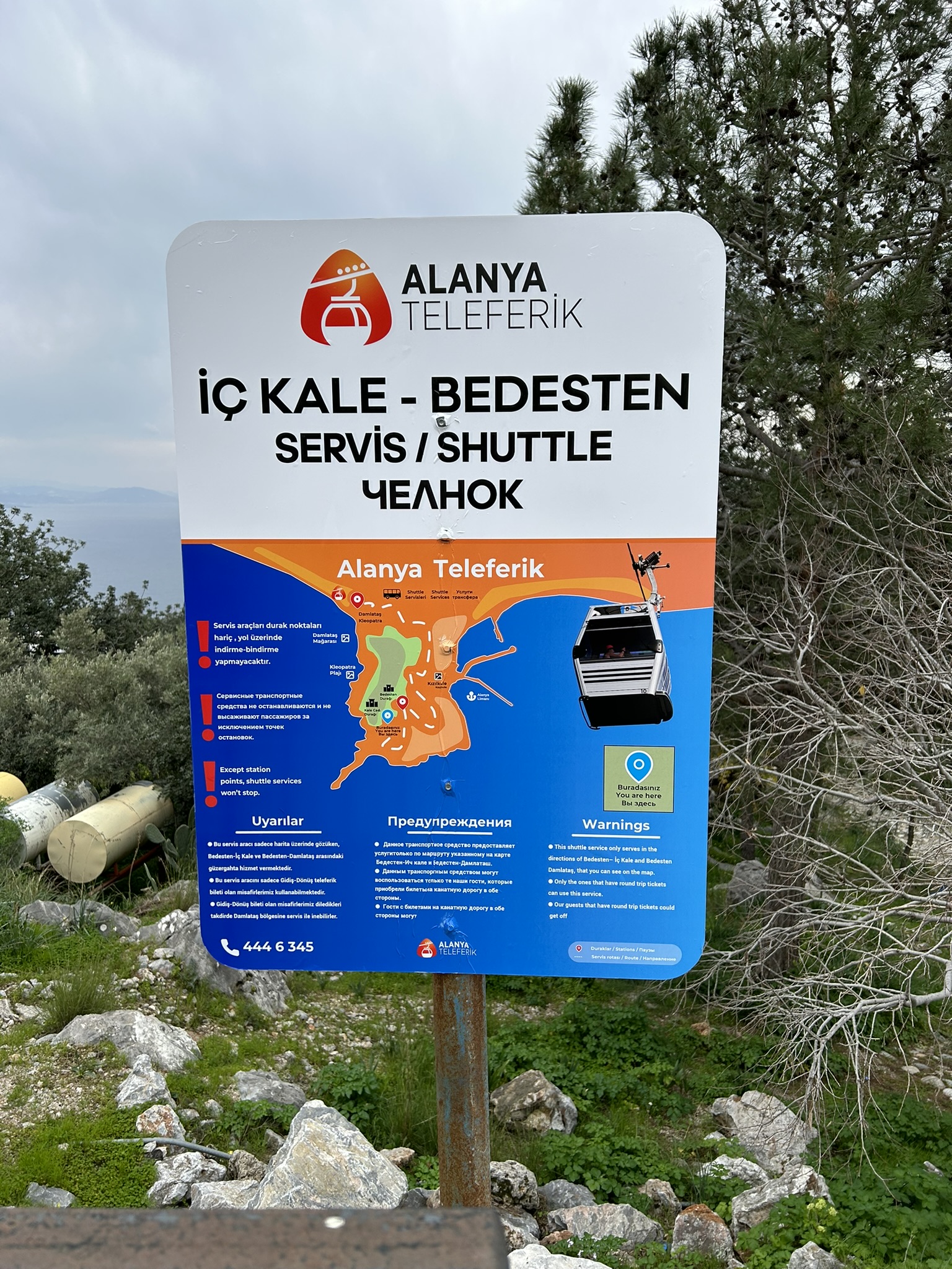 Alanya Teleferik - Yönlendirme Tabelası