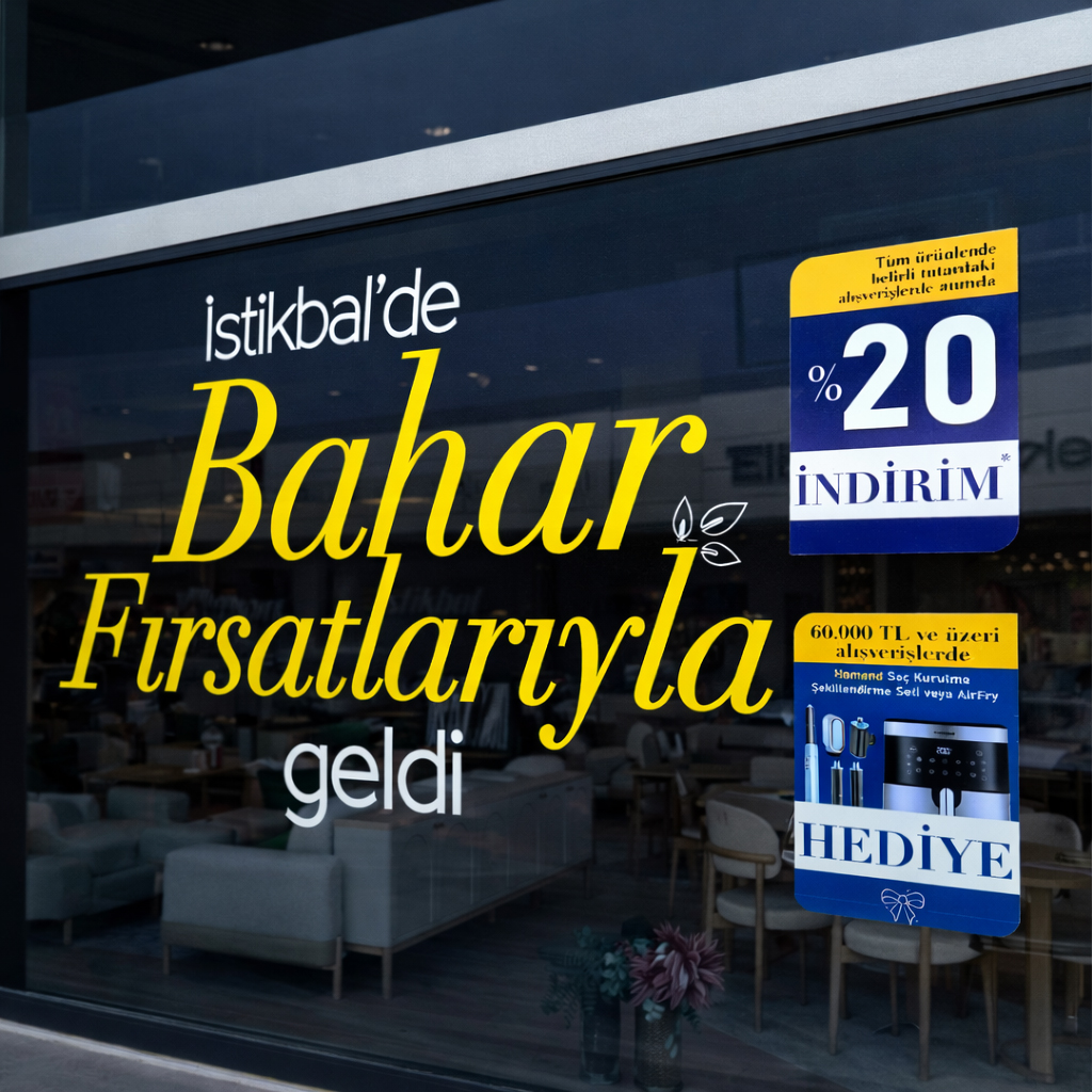 Istikbal Sabas Alanya - Vitrin Folyo Uygulama